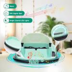 12V Kids Ride On Bumper Car Electric Bumping Car for Toddlers with Remote Control, 360° Spin, Battery Display, LED Lights, and Music Battery Powered Ride On Toy for Boys Girls, Green