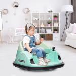 12V Kids Ride On Bumper Car Electric Bumping Car for Toddlers with Remote Control, 360° Spin, Battery Display, LED Lights, and Music Battery Powered Ride On Toy for Boys Girls, Green