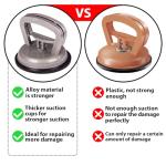 Hurrikom Dent Puller Suction Cup Kit - Paintless Car Body Repair Tool for Dent Removal, Aluminum Alloy Heavy Duty Suction Cups with Thickened Rubber Base for Glass, Tile & Granite Slab Lifting