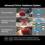 Pelsee P12 Pro 4K Mirror Dash Cam, 12'' Rear View Mirror Camera Smart Driving Assistant w/ADAS and BSD,2160P Front and 1080P Rear Camera,Voice Control,Night Vision,Parking Monitoring, 32G Memory Card
