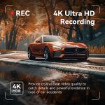Pelsee P12 Pro 4K Mirror Dash Cam, 12'' Rear View Mirror Camera Smart Driving Assistant w/ADAS and BSD,2160P Front and 1080P Rear Camera,Voice Control,Night Vision,Parking Monitoring, 32G Memory Card