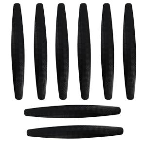 PDETVEO 8PCS Non-Collision Patch Car Bumpers, 16 Inch Bumper Guard Strip, Non-Scratch Bumper Protector Trim Universal for Car Side Door Edge, Trunk, Fenders, Black