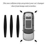 PDETVEO 8PCS Non-Collision Patch Car Bumpers, 16 Inch Bumper Guard Strip, Non-Scratch Bumper Protector Trim Universal for Car Side Door Edge, Trunk, Fenders, Black