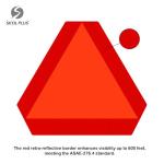 Small Slow Moving sticker Slow Vehicle Sign, 7 x 8 inches, Diamond Grade Reflective Triangle Sticker, Golf cart accessories Red (Pack of 02)