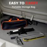 KROAK Scissor Jack Lift 2T, Car Jack Kit Tire Jack with Ratchet Wrenches & Telescopic Wrenches, Universal Emergency Kit 4409 lbs, Portable Tire Changing Kit for Vehicle/SUV/MPV