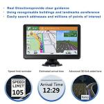 GPS Navigation for Car, 2025 Map 7 inch Touch Screen Car GPS 256-16GB, Voice Turn Direction Guidance, Support Speed and Red Light Warning, Pre-Installed North America Lifetime map Free Update