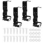 4PACK 2.5LB Fire Extinguisher Mount, Wall Mount Metal Bracket,fire Extinguisher Hanger for Vehicle, Car, Boat, Truck, Rv, House, Home Mini Fire Extinguishers-Black
