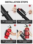 Quick Release UTV Fire Extinguisher Mount Kits, Adjustable Roll Bar Fire Extinguisher Holder Bracket Easy Install on 1.75"-2" Roll Cage, Compatible with Polaris RZR/Can Am X3/Jeep Wrangler