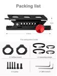 Quick Release UTV Fire Extinguisher Mount Kits, Adjustable Roll Bar Fire Extinguisher Holder Bracket Easy Install on 1.75"-2" Roll Cage, Compatible with Polaris RZR/Can Am X3/Jeep Wrangler