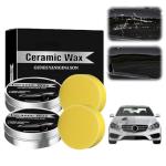 Titanium Ceramic Wax Cream for Cars,Advanced Car Coating & Polishing Wax,Strong Protection & Long-Lasting Shine,Waterless Ceramic Spray Wax,Safe for All Paint,Includes Microfiber Sponge (2 PCS)