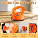 Dent Puller,2025latest Upgraded Model Car Dent Puller,3-Pack Car Handheld Puller,Strong Car Dent Remover,Suction Cup Dent Puller and Paintless Car Dent Repair Kit.Suitable for Car Body Dents（Orange）.