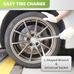 Car Jack Kit 2.5 Ton (5512 lbs) with Rubber Jack Pad,Emergency Kit Tire Changing Kit for Car SUV MPV