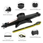 Car Jack Kit 2.5 Ton (5512 lbs) with Rubber Jack Pad,Emergency Kit Tire Changing Kit for Car SUV MPV