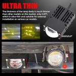 BraveWAY Super Bright Grill Lights, Hi-lo Beam Driving Lights, Mini Projector Fog Lights for Truck/Car/OffRoad/UTV/ATV, White/Yellow