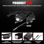 BraveWAY Super Bright Grill Lights, Hi-lo Beam Driving Lights, Mini Projector Fog Lights for Truck/Car/OffRoad/UTV/ATV, White/Yellow