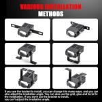 BraveWAY Super Bright Grill Lights, Hi-lo Beam Driving Lights, Mini Projector Fog Lights for Truck/Car/OffRoad/UTV/ATV, White/Yellow