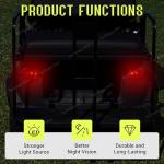 Panglong Club Car LED Taillight kit Replacements, Rear Light 12V 3 Wires for Precedent 2004-up&Tempo 2018-up Golf Carts #102529001 102528901