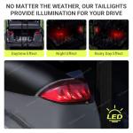 Panglong Club Car LED Taillight kit Replacements, Rear Light 12V 3 Wires for Precedent 2004-up&Tempo 2018-up Golf Carts #102529001 102528901