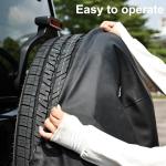 Amooca Spare Tire Cover Thickening PVC Leather Automotive Wheel Cover Universal Fit for SUV Truck Camper Trailer RV JP FJ Waterproof Sun Rain Snow Tire Protector Black 27-29 inch