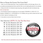 Amooca Spare Tire Cover Thickening PVC Leather Automotive Wheel Cover Universal Fit for SUV Truck Camper Trailer RV JP FJ Waterproof Sun Rain Snow Tire Protector Black 27-29 inch