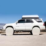 Explore Land Tire Covers 2 Pack - Tough Tire Wheel Protector for Truck, SUV, Trailer, Camper, RV - Universal Fits Tire Diameters 26-28.75 inches, White