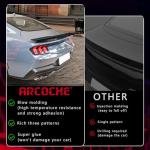 Arcoche Spoiler for Mustang EcoBoost 2025 2024 Without Drilling ABS Rear Trunk Spoiler Wing Compatibble with Mustang EcoBoost/GT/Shelby / V8 / V6 （Gloss Black）