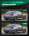 SCITOO Spoiler Wing GT Style Universal 52" ABS Glossy Carbon Look Rear Trunk Spoiler Wing