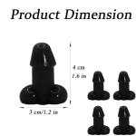 4 Pcs 1.6 inch Black Prank Tire Valve Stem Caps Tire Air Caps Universal for Cars Trucks Motorcycles SUV