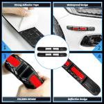 NHHEO 4Pcs Car Bumper Guard Strip, Universal Front Rear Bumper Protector Anti-Collision Anti-Scratch for Cars SUV Pickup Truck(Red)