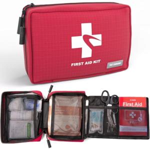 Compact First Aid Kit 300 PCS – Small Waterproof Emergency Medical Kit for Home, Car, Travel, Camping, Hiking, Truck, Office, Sports & Outdoor – Lightweight First Aid Bag