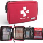 Compact First Aid Kit 300 PCS – Small Waterproof Emergency Medical Kit for Home, Car, Travel, Camping, Hiking, Truck, Office, Sports & Outdoor – Lightweight First Aid Bag
