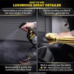 Meguiar's Gold Class High Gloss Premium Quik Detailer, High Lubricity Automotive Quick Detailer Spray that Preserves Wax and Leaves a Deep Dark Shine, 24 Oz Spray Bottle