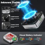 Inknows Wireless Trailer Lights Magnetic - Bluetooth LED trailer Lights, IP65 Waterproof, High Brightness for Towing - Wireless Tail Lights for Trailer, Boats, Trucks, Caravans, Campers, RVs, Vans