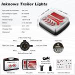 Inknows Wireless Trailer Lights Magnetic - Bluetooth LED trailer Lights, IP65 Waterproof, High Brightness for Towing - Wireless Tail Lights for Trailer, Boats, Trucks, Caravans, Campers, RVs, Vans