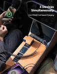 3.4A Car Phone Charger, FLYLEAD Dual USB Car Charger Adapter with 5FT Type C Coil Charging Cable, Cigarette Lighter USB C Fast Charge for 16/15 Pro Max Plus/Samsung Galaxy/Pixel/Android Phones