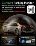 Dash Cam Front and Rear,4K+1080P WiFi Dual Dash Camera for Cars with App, 3" IPS Dashboard Camera Recorder,Night Vision,24H/7 Parking Mode, Loop Recording,170° Wide Angle,Free 64GB SD Card