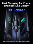 UGREEN 130W USB C Car Charger, Type C Car Charger Adapter Compatible with iPhone 16 16 Plus 16 Pro 16 Pro Max 15 14 13 12, Galaxy S24 S23 Ultra, iPad, MacBook, and More