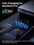 UGREEN 130W USB C Car Charger, Type C Car Charger Adapter Compatible with iPhone 16 16 Plus 16 Pro 16 Pro Max 15 14 13 12, Galaxy S24 S23 Ultra, iPad, MacBook, and More