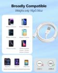 MUSTHAVZ BY AZURI Car Carplay Cable,3.3FT Car Charger Cord, USB A to Lightning Cable Compatible forApple iPhone 14 13 12 11 Pro Max XR XS X8 7 6 Plus SE iPad, One Pack,White