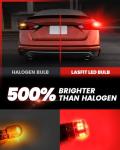 LASFIT L2 7440 7443 LED Bulbs Red Brake Light Bulb Tail Lights, Super Bright T20 7441 7444 W21W LED Bulb Replacement for Taillights Stop Lights, 2pcs