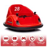 12V Ride On Bumper Car for Kids Ride on Toy Gifts Toddlers Electric Bumping Car with Remote Control, Battery Display, 360 Degree Spin, LED Lights, Music, Red