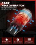 LASFIT L2 7440 7443 LED Bulbs Red Brake Light Bulb Tail Lights, Super Bright T20 7441 7444 W21W LED Bulb Replacement for Taillights Stop Lights, 2pcs