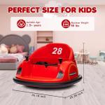 12V Ride On Bumper Car for Kids Ride on Toy Gifts Toddlers Electric Bumping Car with Remote Control, Battery Display, 360 Degree Spin, LED Lights, Music, Red