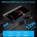 Car Charger, 2.4A 12W AndHot 2 Pack Mini Dual Port USB Car Charger Adapter Plug for iPhone 15 14 13 12 SE 11 Pro Max XR XS X 8 7 6S Plus, iPad, Samsung Galaxy S23 S22 S21 S20 S10 Note 20, LG, Android
