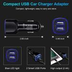 Car Charger, 2.4A 12W AndHot 2 Pack Mini Dual Port USB Car Charger Adapter Plug for iPhone 15 14 13 12 SE 11 Pro Max XR XS X 8 7 6S Plus, iPad, Samsung Galaxy S23 S22 S21 S20 S10 Note 20, LG, Android