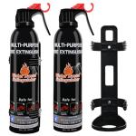 Fire Extinguisher for Home, 2 Pack Vehicle Fire Extinguishers with Mount, Portable Fire Extinguisher Effective on A, B, C, K Fires, Water-Based Extinguisher for Car Boat Office Truck Kitchen Garage RV