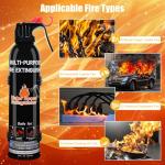 Fire Extinguisher for Home, 2 Pack Vehicle Fire Extinguishers with Mount, Portable Fire Extinguisher Effective on A, B, C, K Fires, Water-Based Extinguisher for Car Boat Office Truck Kitchen Garage RV