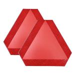 Sylvil 2 PCS Slow Moving Vehicle Sign, 8×7 Inches Reflective Slow Moving Vehicle Triangle Sticker, Diamond Grade Reflective Slow Moving Decal for Golf Cart, UTV, Car Accessories