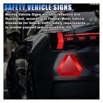 2PCS Slow Moving Vehicle Triangle Sign, 7" x 8" Reflective Car Safety Sticker Decal, Diamond Grade Slow Moving Safety Signs for Golf Cart Outdoor Use (2PCS)
