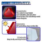 2PCS Slow Moving Vehicle Triangle Sign, 7" x 8" Reflective Car Safety Sticker Decal, Diamond Grade Slow Moving Safety Signs for Golf Cart Outdoor Use (2PCS)